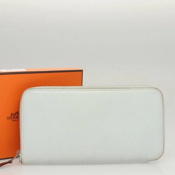 HERMES Steeple Azap Long Long Wallet Epsom Light Blue Auth - Picture 1 of 14